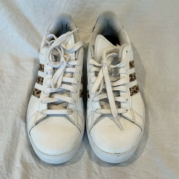 🌹 Adidas Grand Court 2.0 Leopard Print Sneakers - 7.5 - Picture 3 of 9